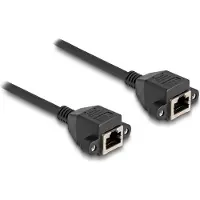 DeLOCK 80198, 0,5 m, S/FTP (S-STP), RJ-45, RJ-45, Musta