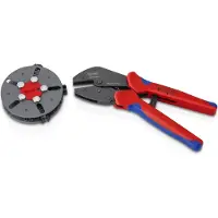 Knipex Puristustyökalu eristettyihin kaapelisilmukoihin ja koskettimiin 973303; 250 mm + tarvikkeet