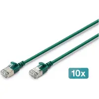Digitus DK-1632-A-005S-G-10, 0,5 m, Cat6a, F/FTP (FFTP), RJ-45, RJ-45, Vihreä