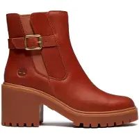 Timberland for woman. TB0A2GGNEM61 Stone Heights brown leather Chelsea boots (39 W), 5 to 8 cm, None, Casual