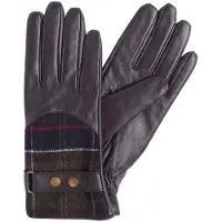 Barbour Dee Tartan Gloves - Brown - M