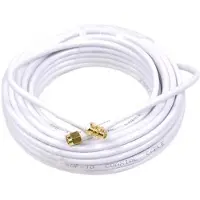Finnsat SMF-10 10 m SMA uros - SMA naaras RF-antennin jatkokaapeli (LMR-200), valkoinen