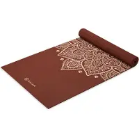 Gaiam Intense Rust Sundial Flower Yoga Mat 5mm