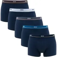 BOSS Bokserishortsit yönsininen / ruskea / beigenharmaa / valkoinen