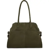Fredsbruder Softly Olkalaukku Nahka 40 cm Vihreä