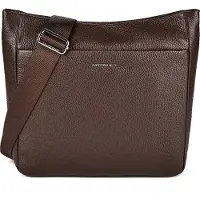 Mandarina Duck Mellow Leather Crossbody-laukku Nahka 30 cm Ruskea
