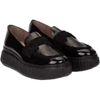 Wonders for woman. A-5203_2025_5792 XFLY 03 Black Leather Loafers (37), 3 to 5 cm, None, Casual