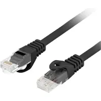 Lanberg PCU6-10CU-0100-BK, 1 m, Cat6, U/UTP (UTP), RJ-45, RJ-45, Musta