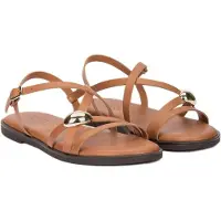 Wonders for woman. AB-1823_941_2725 Musa 23 Leather Sandals in Brown (39), Flat, Buckle, Casual