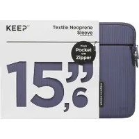 Keep 15,6" samettinen taskullinen kannettavan suojakotelo (mustikka)