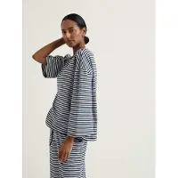 Seasalt Cornwall Pyjama 'Tree Shadow' marine / valkoinen