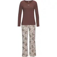 s.Oliver Pyjama beige / ruskea