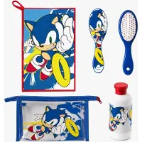 Sonic Toilettilaukku + Pyyhe Hiusharja & Pullo