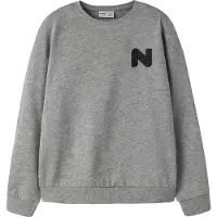 Name it Collegepaita 'NKMNILAN' meleerattu harmaa / musta