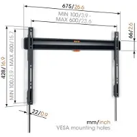 Vogel's TVM 3605 kiinteä TV-seinäteline, musta