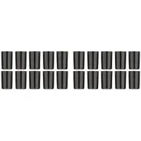 Jojomino 20 PCS Iron Rubber Sleeve Black .370 Diameter Rubber Sleeve Height 19mm Iron Ring