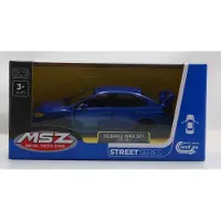 MSZ Metallinen pienoismalli Subaru WRX STI, skaala 1:40