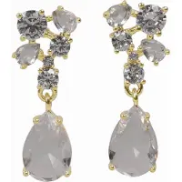 Sno of sweden Trinity Crystal Pendant Ear Gold Onesize