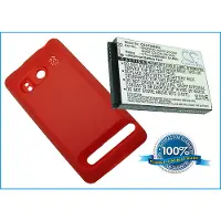 123accu HTC EVO 4G A9292 Supersonic Extended With Red Color Back Cover yhteensopiva akku - 2200 mAh