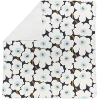Marimekko Unikko Bedspread 260X260 Cm - Navy - 260X260