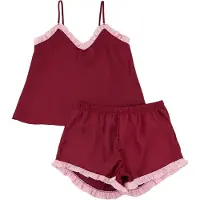 Trendyol Pyjamashortsit roosa / viininpunainen