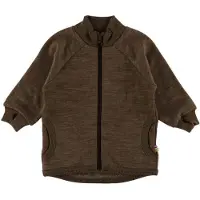 Joha Paita Merinovilla Zip, Tummanruskea, 140