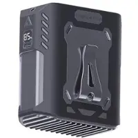 Mtp Products JF130 Kannettava vyötärötuuletin LED-valolla - 8000mAh - musta