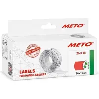 Meto Price labels 26x16 flour red remov.6 rls/1000
