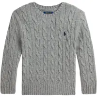 Ralph Lauren for girl. 322877728004 Grey wool and cashmere sweater (4años= 102/108cm), Classic, Long sleeve, children's fashion