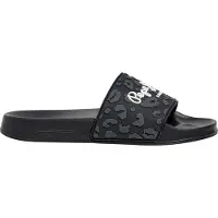 Pepe Jeans for woman. PLS700004 Slider Flip Flops Leo black (39), Flat, None, Casual