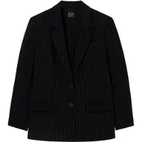 Armani Exchange for woman. XW001790AF19011MC156 Monochrome blazer black (L), Casual, Classic, Polyester