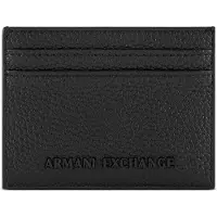 Armani Exchange for man. XM000169AF19929UC001 Compact Card Holder black, orange (OSFA), Casual, Classic, Polyester