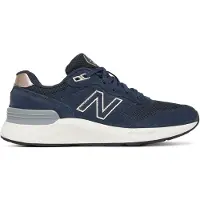 New Balance for woman. W880V7_CA Fresh Foam X Walking 880 v7 navy blue leather trainers (39), Black, Flat, Nubuck, Laces, Sport