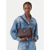 GUESS for woman. HWZG9672180 Noelle II burgundy shoulder bag with zipper (OSFA), Casual, Maroon, Polyurethane