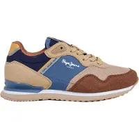 Pepe Jeans for boy. PBS400012 Trainers London Sight brown (34), Flat, Laces, Casual, children's fashion