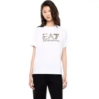 Emporio Armani for woman. 7W001096_AF21636 Logo Series white knit t-shirt (S), Casual, Cotton, Short sleeve