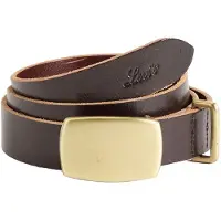 Levi's Presidio Plaque Buckle Belt Br - Brown - 80