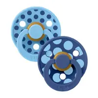 BIBS Pacifier Studio Colour Polka Mix Latex Breeze/Cornflower Siz