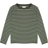 Minymo T-Shirt Ls Y/D Rib - Green - 116