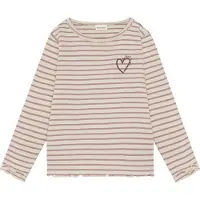 Minymo T-Shirt Ls Y/D Rib - Brown - 128
