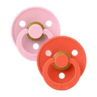BIBS Colour 2 Kpl:n Lateksinen Tutti-pakkaus Baby Pink Baby Pink 6-18 M Vaaleanpunainen 6-18 M Tytöt