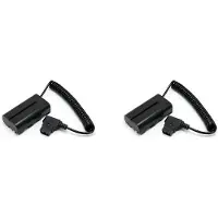 Tlily 2X Coiled D-Tap to L-Series F550 Battery Dummy Cable for Feelworld/Atomos Shinobi Small Hd/Andycine Camera Monitor