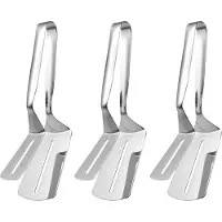 Tlily 3PCS Double Sided Shovel Clip,Upgraded Grill Clamp for Cooking, Food Clip Grill Clamp for Outdoor Grilling