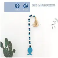 Jojomino Marine Beads Mediterranean Style Decor Ocean Wood Bead Garland Beach Wood Bead Garland Snacks Summer Decorations A