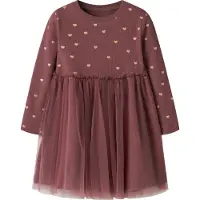 Name it Nmfnadja Ls Dress Noos - Burgundy - 98