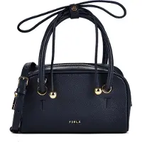 Furla Poppy Käsilaukku Nahka 20 cm Sininen