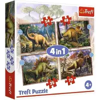 Trefl Palapelisetti 4 in 1 Dinosaurukset