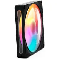 NZXT RF-R214S-BF F140 RGB Black 140mm Case Fan with Addressable RGB LED Backlight and 4-pin PWM Control