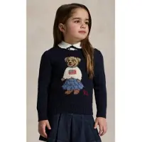 Ralph Lauren for girl. 312702268001 Navy Polo Bear cotton jumper (3años= 94/100cm), Casual, Long sleeve, children's fashion