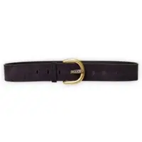 Twinset for woman. 262TO5630 Suede belt with navy logo (M), Blue, Casual, Synthetic